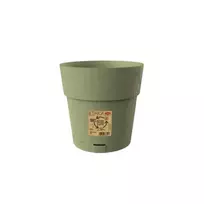 stefanplast Flower pot with tray, Ethica, Ø20x19cm, green