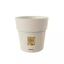 stefanplast Flower pot with tray, Ethica, Ø25x25cm, white