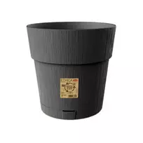 stefanplast Flower pot with tray, Ethica, Ø30x29cm, grey
