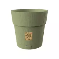 stefanplast Flower pot with tray, Ethica, Ø30x29cm, green