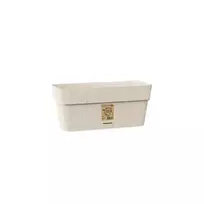 stefanplast Flower box with tray Ethica, 30x13x12cm, white