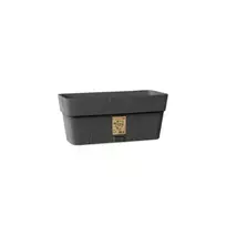 stefanplast Flower box with tray Ethica, 30x13x12cm, grey