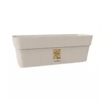 stefanplast Flower box with tray Ethica, 50x18x17cm, white