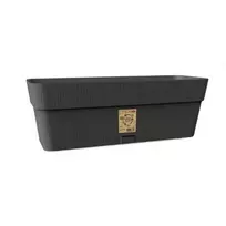 stefanplast Flower box with tray, Ethica, 50x18x17cm, grey