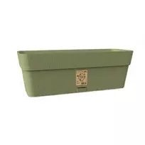 stefanplast Flower box with tray, Ethica, 50x18x17cm, green