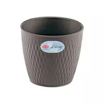 stefanplast Flower pot Liberty, 20cm diameter by 19cm high, grey
