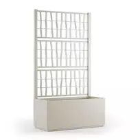stefanplast Flower box with grid Ethica, 80x36x140cm, white