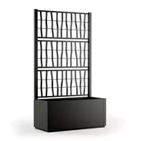stefanplast Flower box with grid Ethica, 80x36x140cm, grey