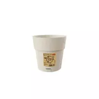 stefanplast Flower pot with tray, Ethica, Ø15x15cm, white