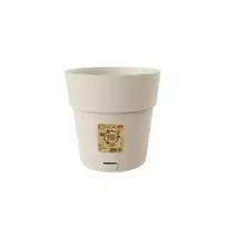 stefanplast Flower pot with tray, Ethica, Ø20x19cm, white