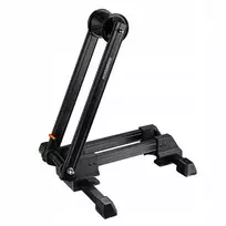 Rockbros T30 Folding Bike Stand for Front or Rear Wheel, Compatible with 24-27.5 Inch and 700C Wheels - Black