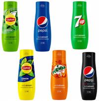 6 Lipton SodaStream koncentratų rinkinys: Citrina+Žalias+Pepsi+Mirinda+7UP+PepsiMAX