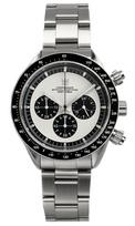Hyakuichi Classic Chronograph Center Chrono White Panda [HYAKUICHI 101] MODELIS.13 Be datos balta