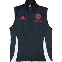 Adidas Manchester United 2024-25 Mados Patogus Stovintis Apykaklės Odai Draugiškas Liemenė Unisex Liemenės IS8091 S