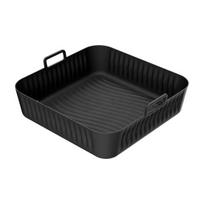Square Silicone Air Fryer Liner Reusable Non-Stick Mat for COSORI 5QT/6QT Fits Square Baskets Heat Resistant Dishwasher Safe Air Fryer juoda