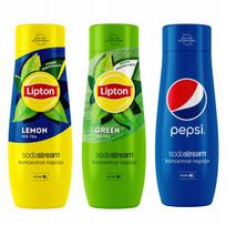 Lipton Citrinų+Žaliųjų+Pepsi SodaStream 3 pakuočių koncentratai