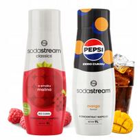 SodaStream Syrup for Saturator Raspberry Zero + Pepsi Max Mango Without Sugar