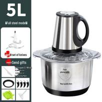 Electric Meat & Dough Grinder: Household Food Processor & Dumpling Mixer 2L Stainless Steel
