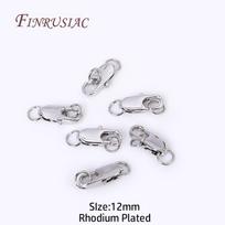 18K Gold Plated Oval Lobster Clasp with 2 Closed Ring Connectors For DIY Bracelet Necklace Lock Findings Jewelry Making Supplies 10 Pieces