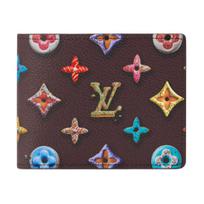 Louis Vuitton Slender Monogram Donuts Coated Canvas Wallet Men wallet Chocolate M28283 Gift Set(Basic Set+Box+Shopping Bag)