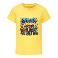 5574 Boys Girls Roblox Game Print Short Sleeves T-Shirt 100cm geltona