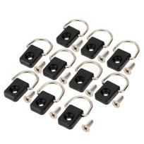 10Pcs Black Kayak D Rings Canoes D Buckle Tie Down Loop with Screws, Safety Kayak D Rings for Securing Seat Anchors Rope 1
