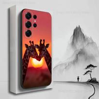 Cute Animal Giraffe Case For Samsung S21,S20,S10,Plus,S9,S22,S25,Ultra,S24,S23,FE,Lite,Soft Silicone Black SamsungS10