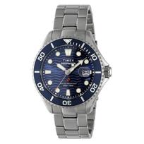 TIMEX Deepwater Meredian 200 Kvarcinis 20 ATM Atsparus vandeniui Safyro Mėlynas TW2W81900 Vyriškas Laikrodis, Atsparus, Stiklas, Ciferblatas, [Autentiškas] mėlyna