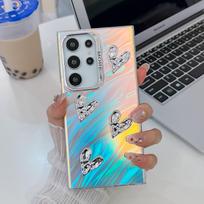 Samsung S25 Ultra/S24 Plus 3D DIY Heart A16 Electroplated Laser Hard Shell Phone Case A15 5G