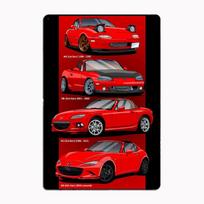MX5 Miata Roadster Metalo Ženklas Plakatas Garažo Kambario Sienų Dekoras Kino Svetainės Individualus Skardinis Namų Dekoras 20x30cm（7.8x11.8inch） red