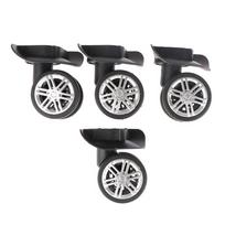 2 Pair Case Luggage Universal Wheels Trolley Case Wheel Repair Parts Accessories one size