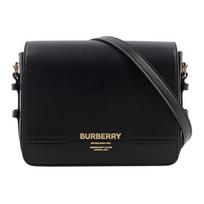 Burberry Horseferry Black Leather Crossbody Bag For Women Daily Business Travel Use Basic Set (Bag+Dust Bag)