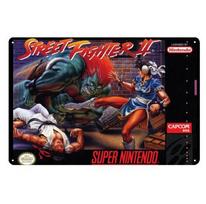 Street Fighter 2 Retro Super Video Game Metal Poster 20x30cm 20x30cm（7.8x11.8inch）