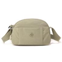 Solid Color Nylon Crossbody Bag Multi Pocket Casual Shoulder Bag for Women tamsi chaki spalva