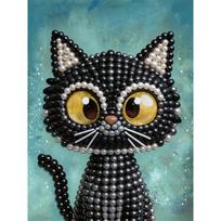 DIY Black Cat Pearl Art Painting for Home Wall Decor Pearl Gem Paintings Picture Arts Craft  for Adults/Beginners Gift Idea Home Decor Without Frame 30x40cm