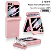 Samsung Z Flip6 Magnetic Pen Case: Stylish Holder with Foldable Screen Protection and Durable Hard Shell SM-Flip6