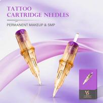 20 vnt. EZ kasetės tatuiruočių adatos SMP V Select nuolatinis makiažas 1RL akių kontūrui, lūpoms, antakiams kasetės tatuiruočių mašinėlės rašikliui VC-P1201RL 0.35mm pink