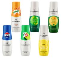 Sodastream Sirupo Rinkinys Pepsi, Mirinda, 7Up, Mojito, Tonikas, Imbieras