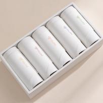5Pcs/Set Cotton Women Panties Sexy Underwear White Girls Briefs Solid Soft Panty Breathable Underpants Mid Waist Female Lingerie M įvairiaspalvis