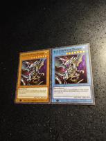2pcs/set Yu-gi-oh!  Blue-Eyes White Dragon Self Control Collect Signature Trading Flash Card Anime Cartoon Christmas Gift