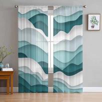 Turkio Ryškiai Žalia Augalas Smulkus Tinklelis Skaidrios Užuolaidos Puikiai Tinka Svetainės Puošybai Langų Panelės Užuolaida Miegamojo Virtuvės Plonos W135 x H115cm x1&Rod Pocket