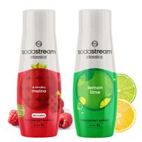 SodaStream sirupai sodos aparatui Avietinis be cukraus + Citrinų ir laimų koncentratas