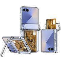 Samsung Z Flip 7 Protective Case with Card Slot and Hinge Bracket, Foldable Anti-drop Design Samsung Z Flip 4