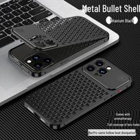 iPhone 12-15 Pro Max Aliuminio Aromaterapinis Vėsinantis dėklas iPhone 12 Pro Max titano juoda spalva