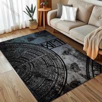 Norse Mythology Runes Carpet for Bedroom Living Room Sofa Floor Mat Modern Home Decor Machine Washable Rug 40x60cm (16x24in)