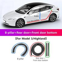 Automobilio durų sandarinimo juosta Tesla Model Y Juniper Model 3 Highland 2025 priekinėms ir galinėms durims, vandeniui atspari guminė dalis triukšmui mažinti