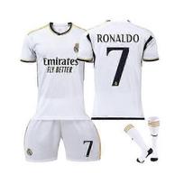 23-24 Ronaldo 7 Real Madrid marškinėliai Naujas sezonas Naujausi futbolo marškinėliai Suaugusiems Vaikams Vaikams 26(140-150 cm)