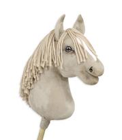 Hobby Horse Large Premium Stick Horse - cremello A3