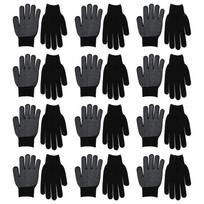 12 porų profesionalios darbo pirštinės Elastingas pamušalas Vyrai Moterys Kvėpuojančios kumštinės pirštinės vyrams ir moterims juoda