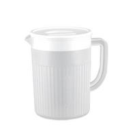 Plastic Water Pitcher with Lid 0.6/0.7 Gallon Cold Drink Dispenser for Juice Iced Tea Lemonade Wide Mouth Ergonomic Handle Refrigerator S balta